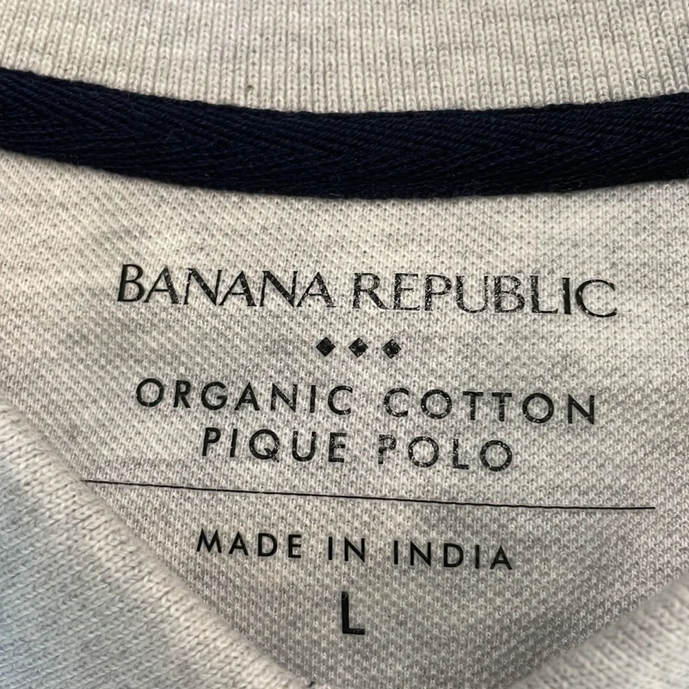 Banana republic men’s size large, organic cotton PIQUE polo